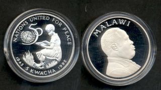 Malawi Un 50 Anniversary,  Silver Proof Coin