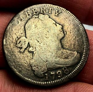 1798 Draped Bust Large Cent Fine Details Book Coin