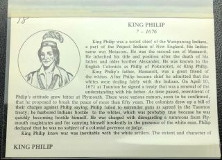 Native American Indian Leader King Philip - Wampanoag W/COA.  925 Silver Coin (1090) 3