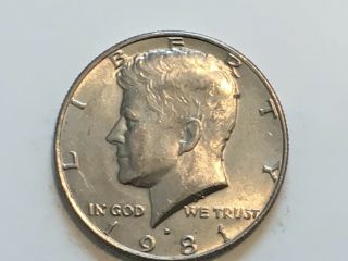 1981 D Kennedy Half Dollar Error Coin With Reverse Doubling In Half Dollar