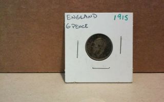 England Uk Great Britain 6 Six Pence 1915