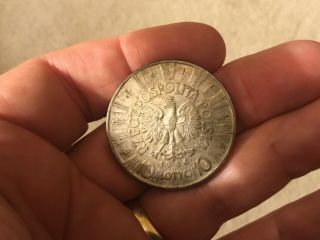 Poland 1936 10 ZLOTYCH Silver Coin,  22.  2 Grams 4