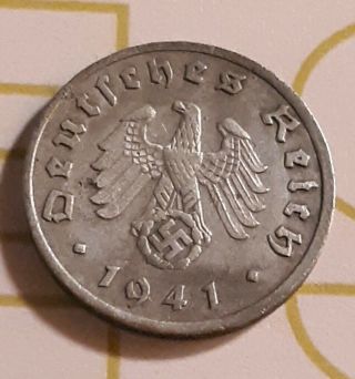 1941 G Nazi Germany Third Reich 1 Pfenning Coin