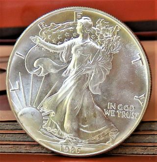 1986 First Year American Silver Eagle (bu)