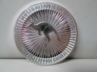 2016 Australian Kangaroo.  999 Silver 1 Ounce Dollar Coin