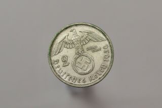 Germany Third Reich 2 Reichsmark 1936 G Silver Scarce B19 9056