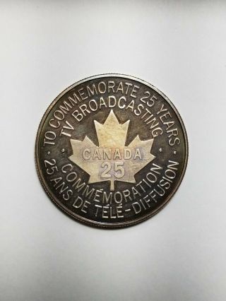 Rca 25th Anniversary Of Tv Broadcasting In Canada - 1 Ounce Silver