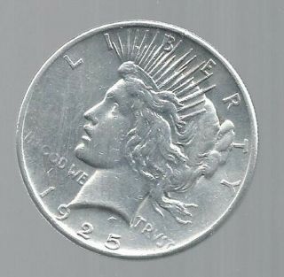 1925 Peace Dollar Silver Liberty Us Coin Circulated Philadelphia