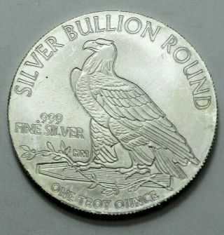 1 Oz 999 Fine Silver Round Indian Head / Eagle Bullion Hm,