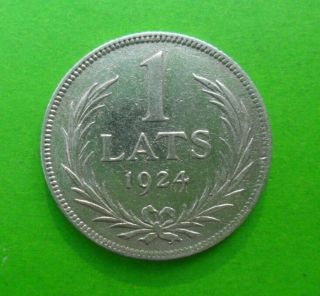 Latvia 1 Lats 1924 - Silver