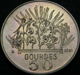 Haiti 50 Gourdes 1981 - Silver - Fao - Aunc - 3288 ¤