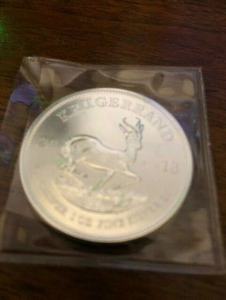 2018 Silver Krugerrand 1 oz South African Coin | First BU Release 2
