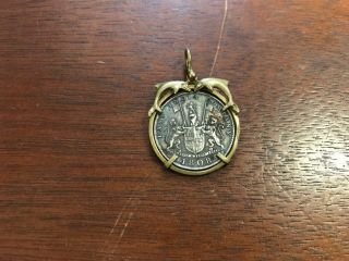 1808 East India Company 10 Cash Dolphin Pendant Starts At.  99 Cents