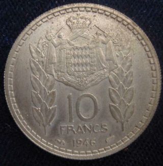 Monaco 10 Francs 1946 XF - AU 230 2