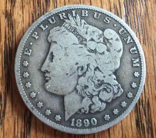 1890 O Morgan Silver Dollar - 90 Silver - Detail - Plastic Round