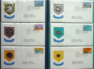 1973 British Virgin Islands First Day Cashets Proof Coins & Special Stamps