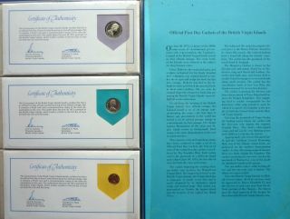 1973 British Virgin Islands First Day Cashets Proof Coins & Special Stamps 4