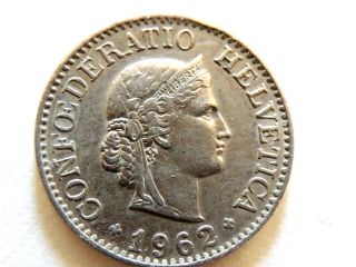 1962 Swiss Ten (10) Rappen Coin