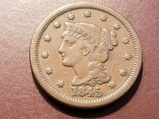 1845 Large Cent,  Grade