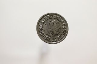 Germany War Money Token 10 Pfennig 1920 Aachen Iron Scarce B19 T2159