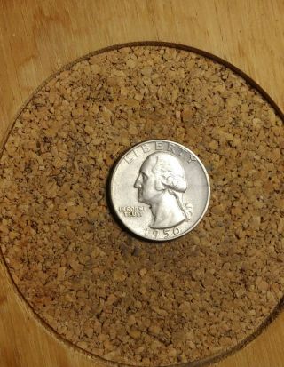 1950 P 25c Washington Quarter 90 Silver Coin Wq797 Old " Tuck "