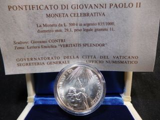 D57 Italy Vatican City 1994 Silver Pope John Paul Ii 500 Lire Unc W/ Box &