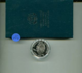 1990 P Eisenhower Commemorative Silver Dollar Proof Box 4628m