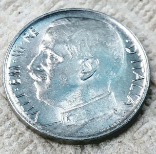 1925 - R Italy 50 Centisimi,  " High " Coin