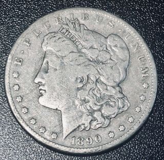 1890 - Cc Morgan Silver Dollar $1 Carson City Ungraded
