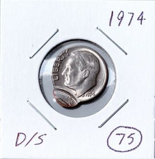 1974 10c Double Struck Roosevelt 10c Error Two Dates