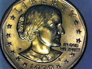 1979 P Susan B.  Anthony One Dollar Coin Unc From Roll.  Narrow Rim