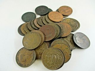 41 British Half Penny Coins 1900 
