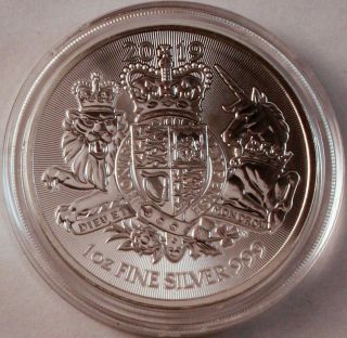 2019 United Kingdom Royal 1oz British Royal Arms £2 Two Pound Silver Coin