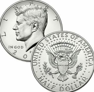1973 - D Kennedy Half Dollar Roll 20 Brilliant Uncirculated Coins