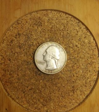 1935 P 25c Washington Quarter 90 Silver Coin Wq825 Old " Tuck "