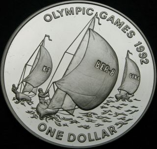 Bermuda 1 Dollar 1993 Proof - Silver - Olympic Games 1992 - 1467 ¤