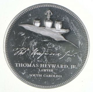 Sterling Silver - Thomas Heyward Jr.  - 0.  925 Silver - 32.  1 Grams Round 781 2