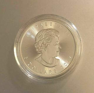 2017 Canadian Maple Leaf Design (5 Dollar Coin) (1 Oz.  9999 Silver)