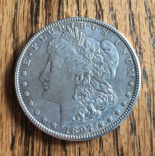 1897 P Morgan Silver Dollar - 90 Silver - Detail - Plastic Round