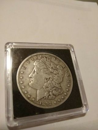 1892 S Morgan Silver Dollar Very Fine 125.  00 In Red Book.  Only 1.  2 Mil Minted