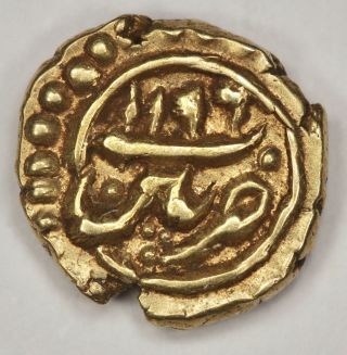 Mysore: Tipu Sultan,  Gold Fanam (0.  37g),  Patan,  Ah 1199,  Km - 128