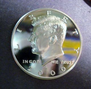 2000 - S Silver Proof Kennedy Half Dollar Ultra Cameo 90 Silver Combined
