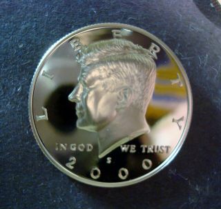 2000 - S SILVER PROOF KENNEDY HALF DOLLAR ULTRA CAMEO 90 SILVER COMBINED 4
