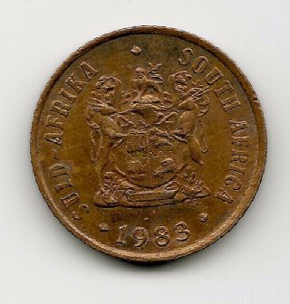 World Coins - South Africa 1 Cent 1983 Coin Km 82