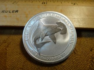 2015 Australia 1/2 Oz.  999 Silver Hammerhead Shark 50c Coin - S&h Usa