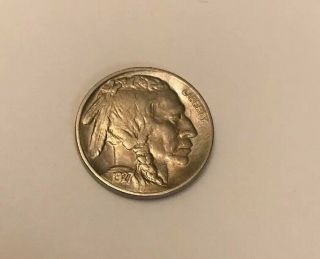 Rare 1927 S Buffalo Nickel - Au / Almost Uncirculated