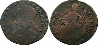 1787 Connecticut Copper,  Miller 32.  5 - Aa,  The Fnde Reverse Error,  Bold F/vf Coin
