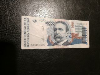 Argentina Banknote 10000 Australes 1989