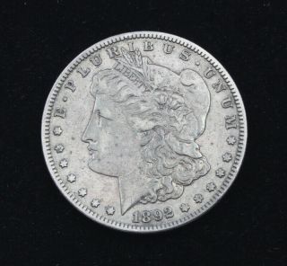 1892 - S Morgan Dollar Silver United States Coin 6534 - 1