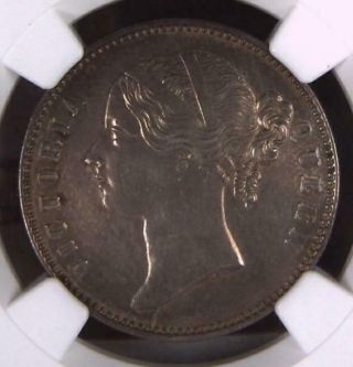 British India Victoria Queen 1840 (b&c) Rupee Ngc Graded Au Details